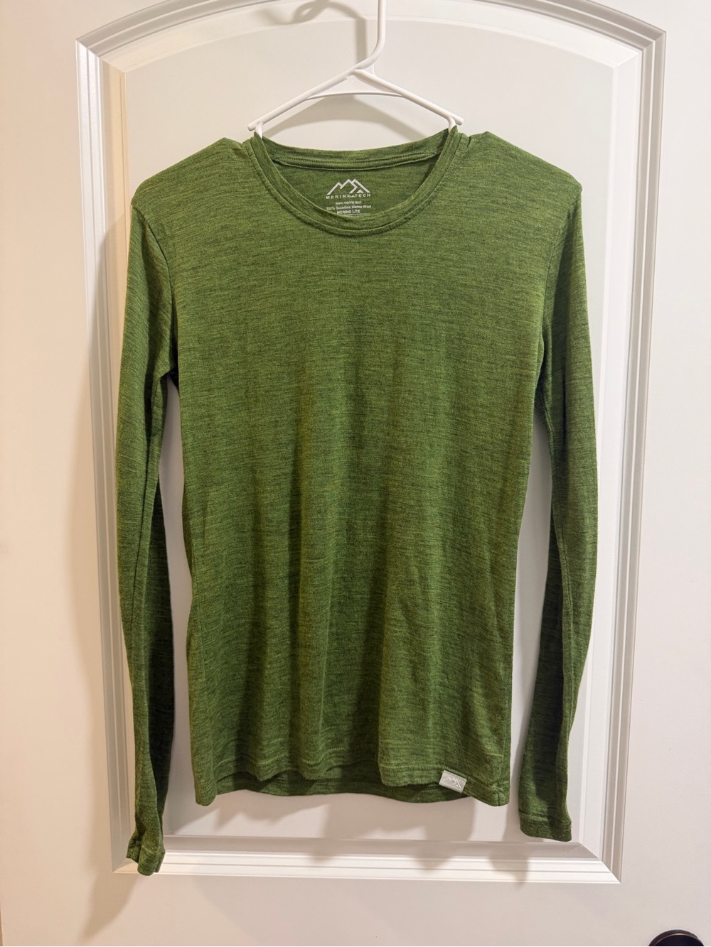 Merino.Tech Women’s XS Merino Lite 100% Merino Wool Long Sleeve Base Layer Green